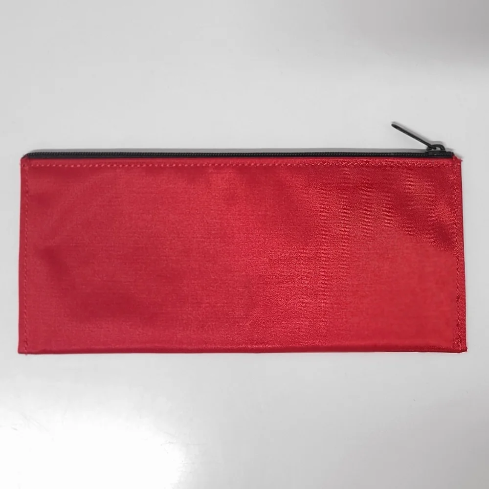 Kate Spade NY Red Vinyl Accessory Pouch & Black Pebbled Leather Card Case Set